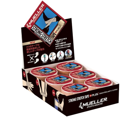 MUELLER ストロングストレッチテープJPプラス 1箱（6巻入） 26932 1箱（ご注文単位1箱）【直送品】