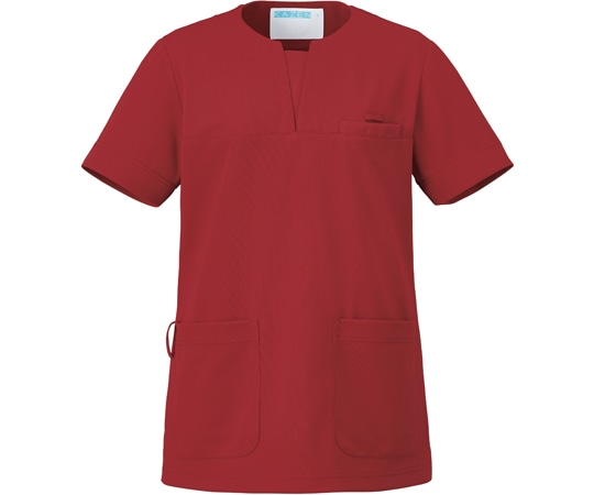 KAZEN スクラブ（男女兼用）バーガンディ 3L 989-46 1枚（ご注文単位1枚）【直送品】