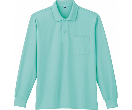 WHISEL（自重堂） 長袖ポロシャツ ミント グリーン L 85864 1枚（ご注文単位1枚）【直送品】