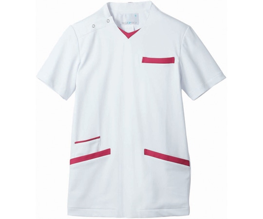 住商モンブラン スクラブ 兼用 半袖 白/バーガンディ S 72-1378 S 1枚（ご注文単位1枚）【直送品】