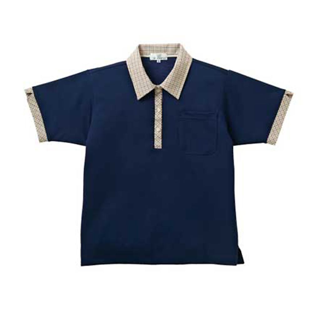 KIRAKU（トンボ） レディスニットシャツ ネイビー 4L（身丈64.5cm） CR132-88 4L 1枚（ご注文単位1枚）【直送品】