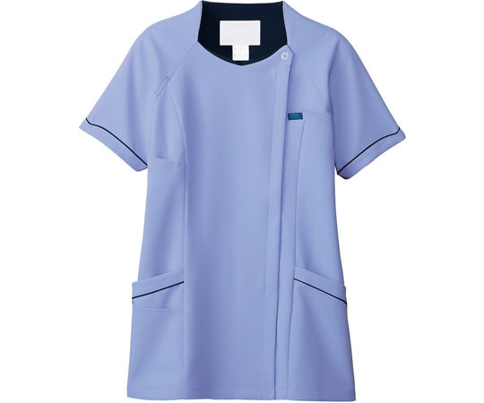 フォーク レディスジップスクラブR サックス×ダークネイビー 4L 7064SC-2 1枚（ご注文単位1枚）【直送品】