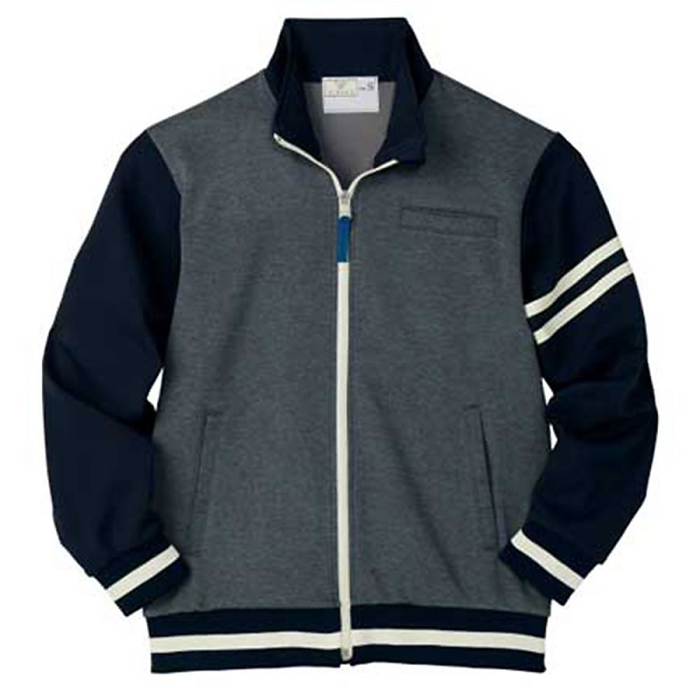 KIRAKU(トンボ) ジャケット グレーモク×ネイビー L(身丈66cm) CR171-08 L 1枚(ご注文単位1枚)【直送品】