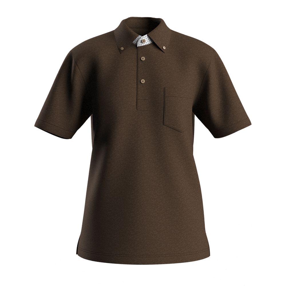 サーヴォ（旧サンペックスイスト） [高機能ニット]ボタンダウンポロシャツ L ブラウン MCSU-2401-C9 1枚（ご注文単位1枚）【直送品】