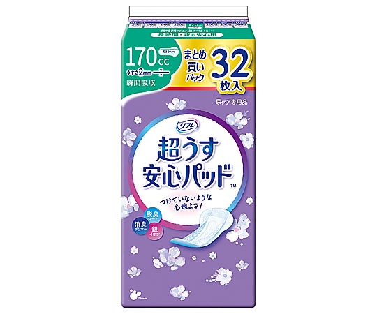 リブドゥコーポレーション リフレ 超うす安心パッド まとめ買いパック 170cc 32枚×18袋 18418 1ケース(ご注文単位1ケース)【直送品】