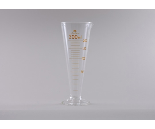 宮原計量器製作所 液量計(円錐型) 茶目盛 200mL mg200 1個(ご注文単位1個)【直送品】