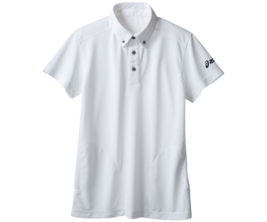 アズワン ポロシャツ 兼用 半袖 ホワイト SS CHM308-0150 SS 1枚（ご注文単位1枚）【直送品】