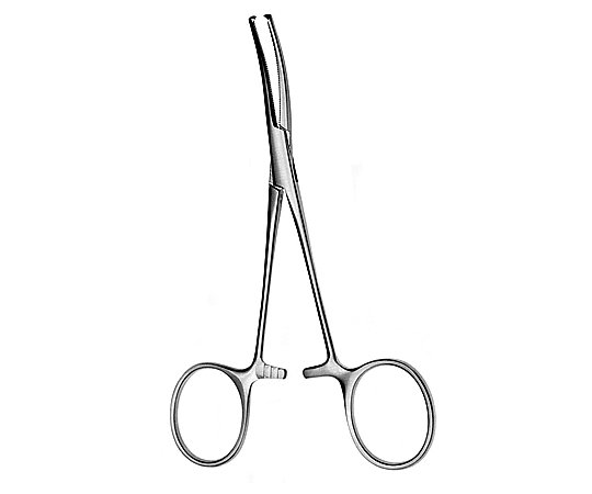 YDM 止血鉗子(コッフェル) 曲 有鈎 160mm AA-13C 1本(ご注文単位1本)【直送品】