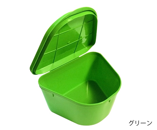 アズワン 入れ歯ケース (書き込みスペース付き) グリーン 200個 H980-92 1箱(ご注文単位1箱)【直送品】
