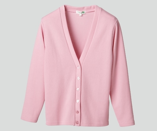 ディーフェイズ カーディガン(Vネック) L ピンク C-04 1枚(ご注文単位1枚)【直送品】