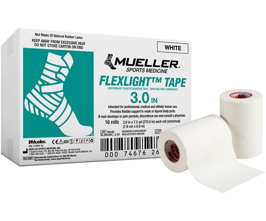 MUELLER フレックスライトテープ76mm ホワイト 16巻入 26448 1箱（ご注文単位1箱）【直送品】