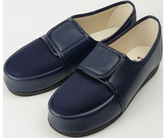 マリアンヌ製靴 足元応援 シューズ 紺 25.0cm W603 1足(ご注文単位1足)【直送品】