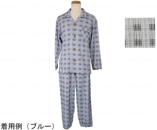 羽衣綿業 紳士 やすらぎパジャマ グレー M 7801 1枚(ご注文単位1枚)【直送品】