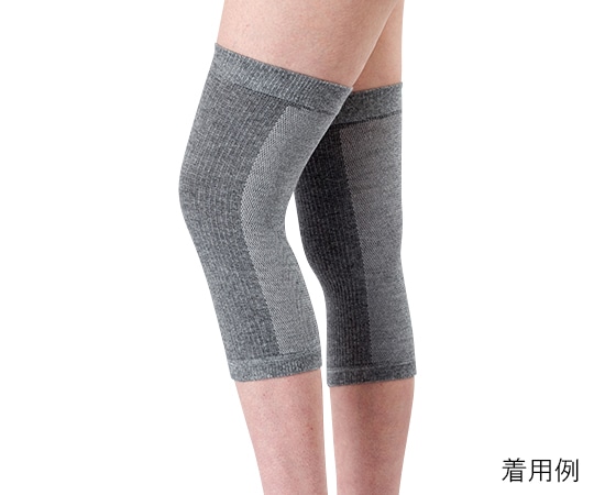 ハヤシ・ニット 紀州備長炭繊維 メッシュひざサポーター 1組入 フリーサイズ グレー 4931 1組（ご注文単位1組）【直送品】