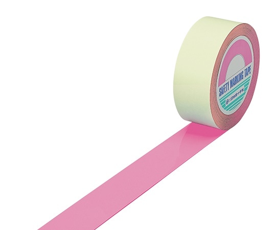 日本緑十字社 ガードテープ(ラインテープ) ピンク 148067 1個(ご注文単位1個)【直送品】