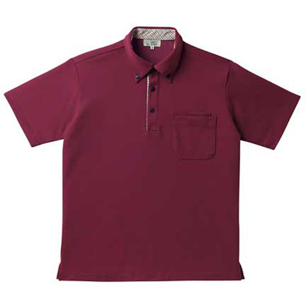 KIRAKU（トンボ） ニットシャツ ワイン 4L（身丈80cm） CR143-18 4L 1枚（ご注文単位1枚）【直送品】