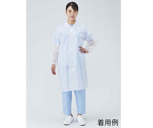 メディテックジャパン 不織布白衣マジックテープ付薄手タイプ 160枚入 DHM2-F 1箱（ご注文単位1箱）【直送品】