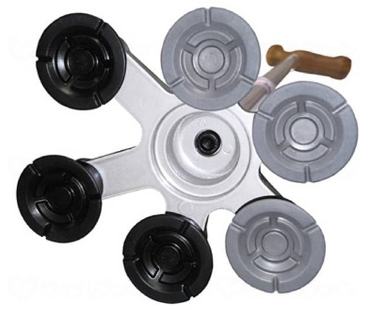 アシストインターナショナル アシストスーパー多点杖用替ゴム 黒×グレー 1セット（6個入） AJ090 1セット（ご注文単位1セット）【直送品】