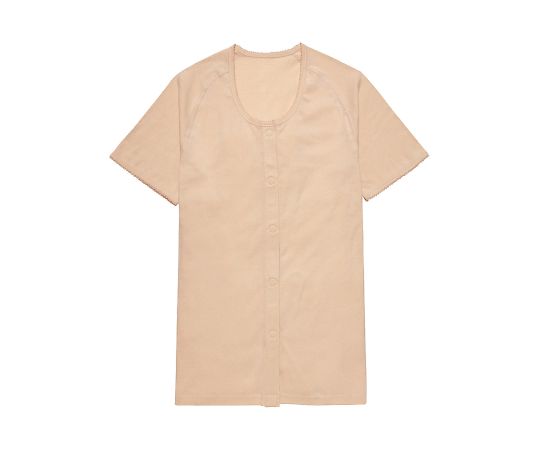 エンゼル（介護用品） らくらく前開きワンタッチ肌着 婦人用（半袖） ベージュ LL 7505-1 1枚（ご注文単位1枚）【直送品】