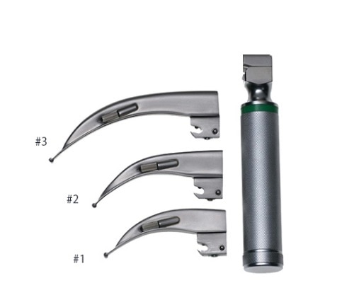 日本フリッツメディコ 喉頭鏡 マッキントシュ 3点セット 1セット(3個入) Z159-1852 1セット(ご注文単位1セット)【直送品】