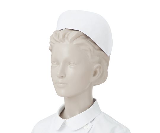 KAZEN 看護帽子丸型CTY 白 フリー 1組（2枚入） 186-40 フリー 1組（ご注文単位1組）【直送品】