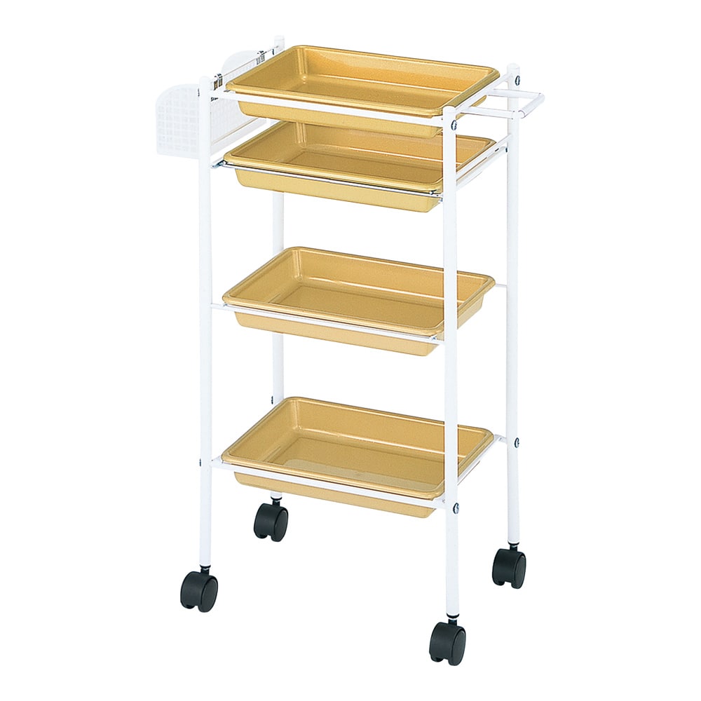 西村製作所 トレーワゴン（C-305） 510×280×835mm ゴールド  1台（ご注文単位1台）【直送品】