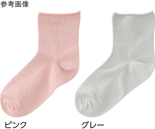 ケアファッション 婦人らくらくフィットクルーソックス （無地）ピンク 22~24cm 89610 1足（ご注文単位1足）【直送品】