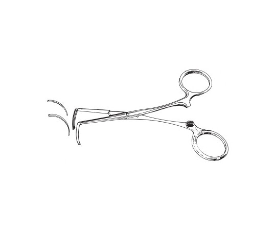 夏目製作所 特殊先曲り止血鉗子 無鈎 145mm C-15 1個(ご注文単位1個)【直送品】