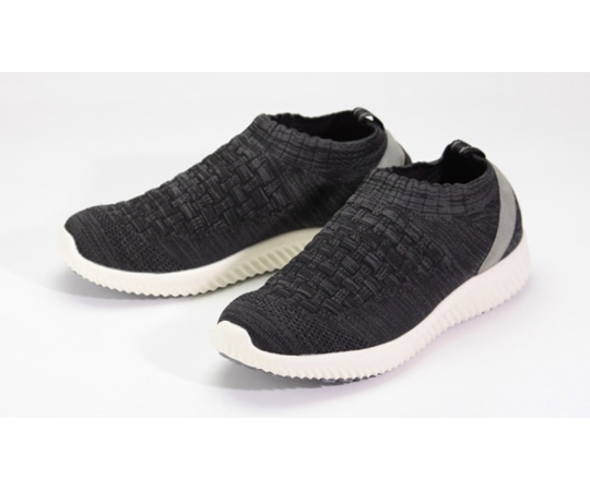 マリアンヌ製靴 ストレッチニットスニーカー ブラック スリッポンタイプ S（22.0~22.5cm） WG140 1足（ご注文単位1足）【直送品】