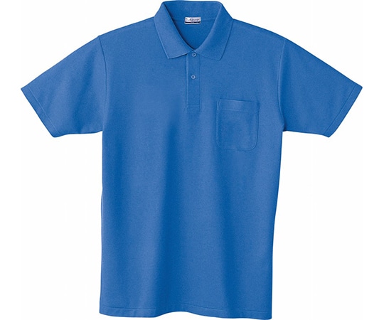 WHISEL（自重堂） 半袖ポロシャツ ブルー L 24404 1枚（ご注文単位1枚）【直送品】