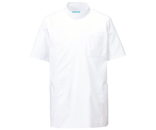 サンアロー メンズ医務衣半袖 ホワイト 3L REP100T-10 3L 1枚(ご注文単位1枚)【直送品】