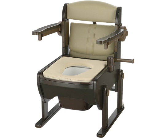 リッチェル 木製きらく 片付け簡単トイレ肘掛跳ね上げN やわらか便座 140061 1個（ご注文単位1個）【直送品】