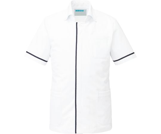 KAZEN メンズジャケット半袖 ネイビー LL 095-28 LL 1枚（ご注文単位1枚）【直送品】