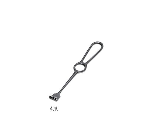 日本フリッツメディコ 爪鈍鈎 フォルクマン 22cm 4爪 R100-1349 1個(ご注文単位1個)【直送品】