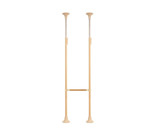 DIPPERホクメイ ベスポジBPZ 丸ベース ロング H型 木手すり 固定600 セット BPZ-H2000-30 1個（ご注文単位1個）【直送品】