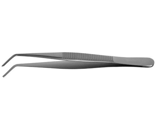 NAPOX 先曲り先細有鈎ピンセット 125mm A-10 1個（ご注文単位1個）【直送品】