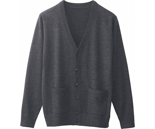 WHISEL（自重堂） メンズカーディガン グレー LL WH90419 1枚（ご注文単位1枚）【直送品】