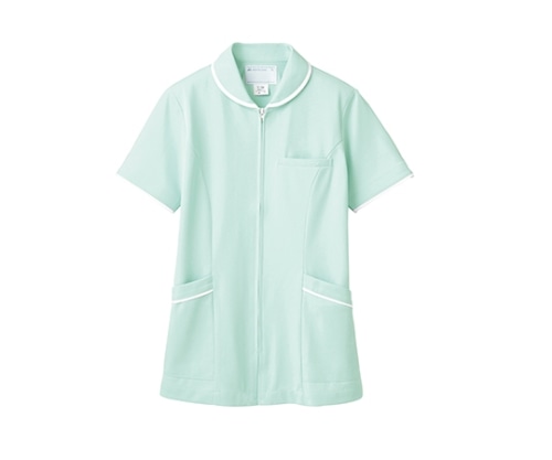 住商モンブラン ナースジャケット 半袖 ミント/白 73-1568 LL 1枚（ご注文単位1枚）【直送品】