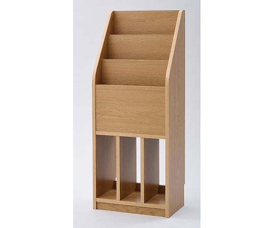 山善（YAMAZEN） ディスプレイ マガジンラック 400mm ライトブラウン CMR-1040（LBR） 1台（ご注文単位1台）【直送品】