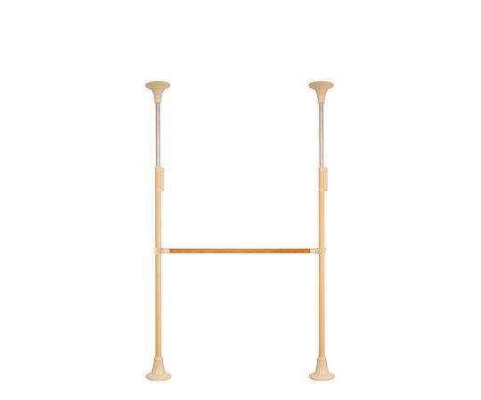 DIPPERホクメイ ベスポジBPZ 丸ベース ショート H型 木手すり 固定1200 セット BPZ-H2000-22 1個（ご注文単位1個）【直送品】