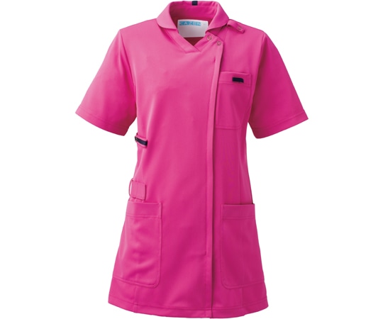 KAZEN レディススクラブジャケット半袖 カシス×ネイビー 3L KZN710-25 3L 1枚（ご注文単位1枚）【直送品】