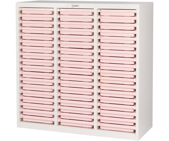 宮成製作所 薬剤保管庫メディロック MLG配薬キャビネット ダイヤル錠 3列 浅型18段 ピーチ MLGC-354D-P 1台（ご注文単位1台）【直送品】