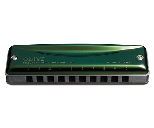 SUZUKI 10穴ハーモニカ OLIVE C調 C-20 1個（ご注文単位1個）【直送品】