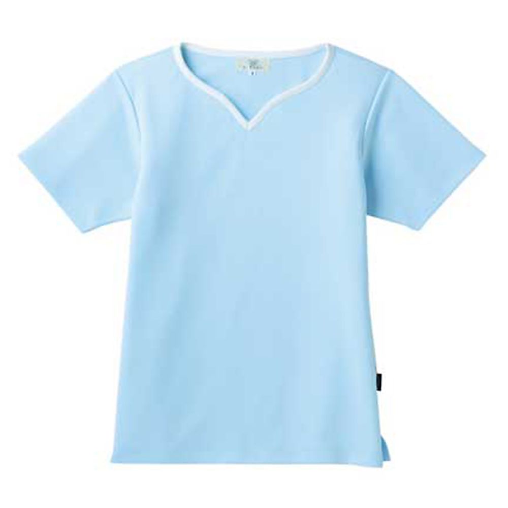 KIRAKU（トンボ） レディス入浴介助用シャツ サックス 4L（身丈67.5cm） CR161-70 4L 1枚（ご注文単位1枚）【直送品】