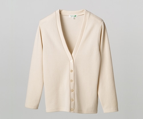 ディーフェイズ Vネックカーディガン アイボリー S C-04 1枚(ご注文単位1枚)【直送品】