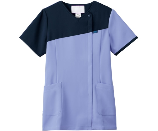 フォーク レディスジップスクラブR サックス×ダークネイビー L 7083SC-2 1枚（ご注文単位1枚）【直送品】