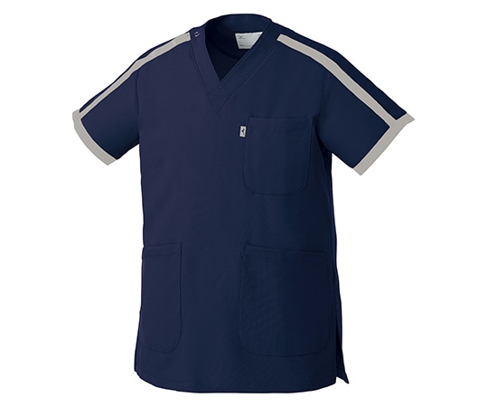 ミズノ（チトセ） 男女兼用スクラブ ネイビー L MZ0090-C-5-L 1枚（ご注文単位1枚）【直送品】