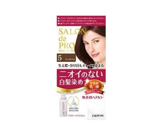 ダリヤ サロンドプロ 無香料ヘアカラー 早染め乳液5(白髪用) 1セット(ご注文単位1セット)【直送品】