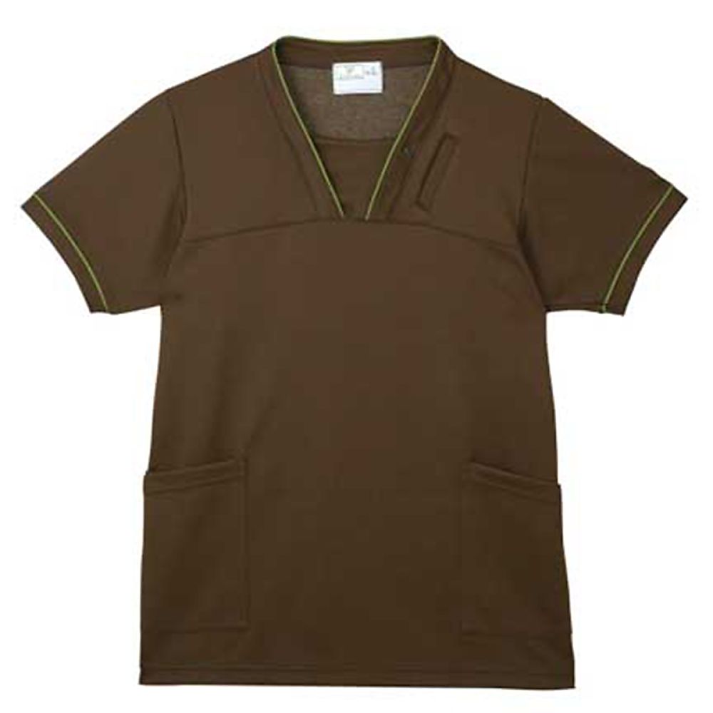 KIRAKU（トンボ） ケアスクラブ ブラウン L（身丈73cm） CR152-30 L 1枚（ご注文単位1枚）【直送品】