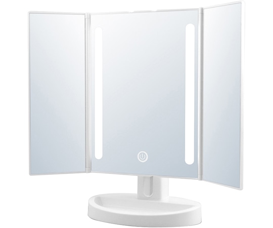 ヤマムラ LEDメイクアップミラー 三面鏡タイプ YBM-1631 1個（ご注文単位1個）【直送品】